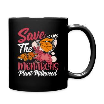 Papillons monarques Papillons Plantant Mon - Mug uni - noir - Droite