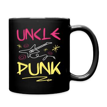 Onkel Punk Rock - Tasse einfarbig - Schwarz - Rechts