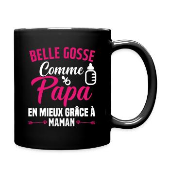 Belle Gosse Comme Papa Cadeau Belle Fille - Mug uni - noir - Droite
