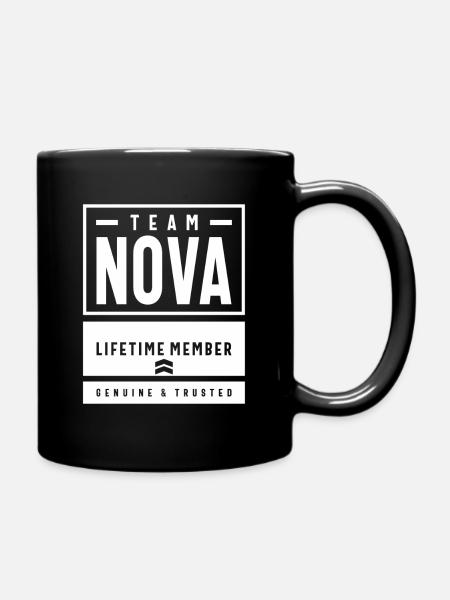 Nova Personalisierter Name - Tasse einfarbig - Schwarz