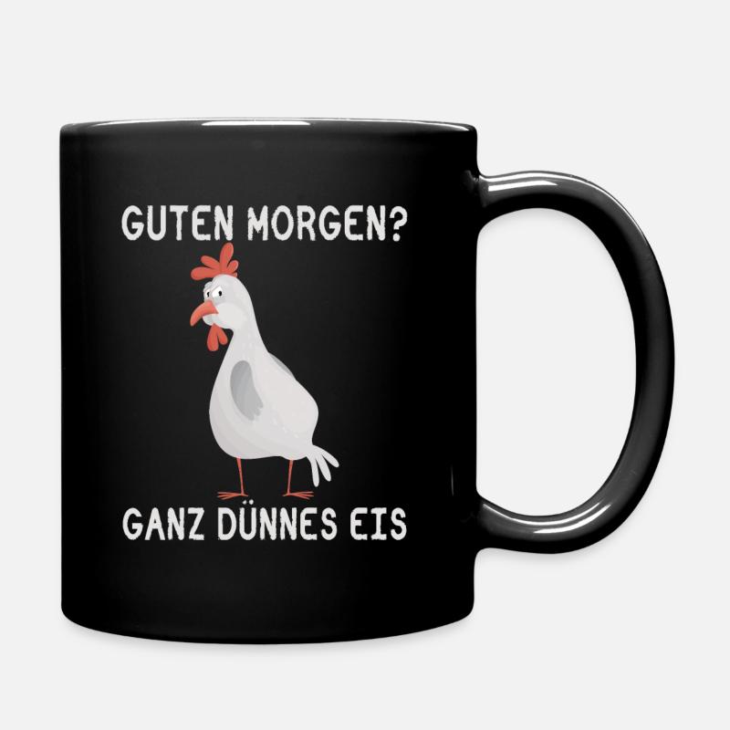 Guten Morgen? Ganz dünnes Eis! - Tasse einfarbig - Schwarz