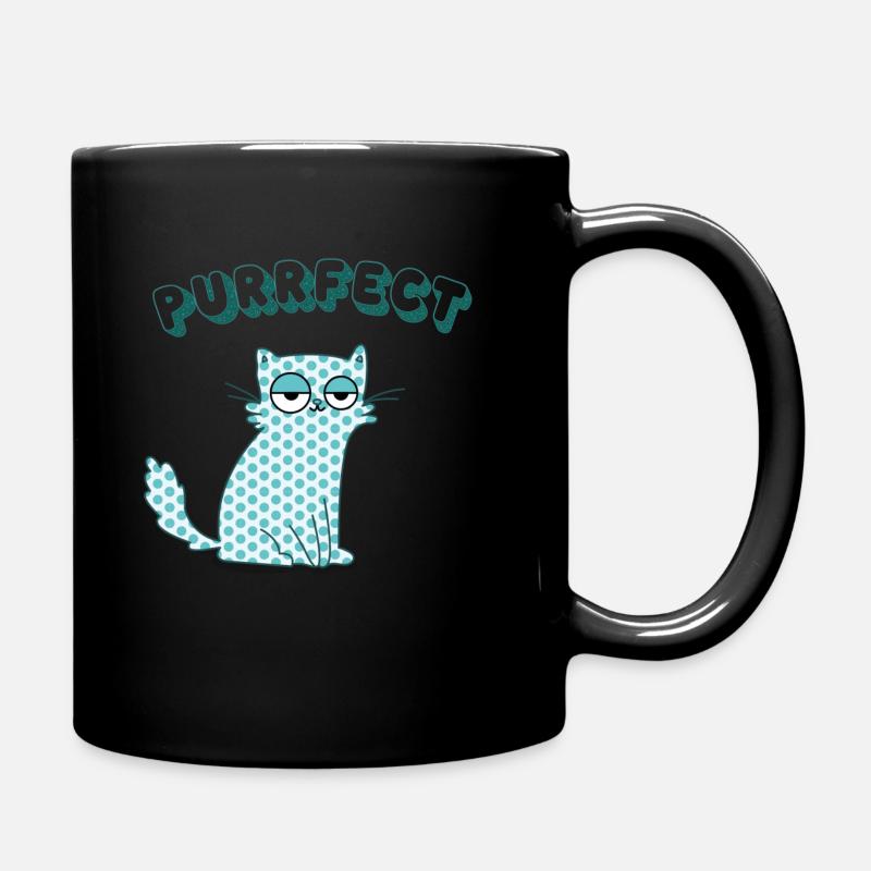 Purrfect Cat - Full Colour Mug - black