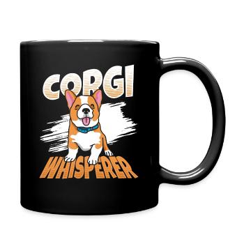 Corgi Hund Corgis Welsh-Corgi Welpe Süßer-Corgi Ha - Tasse einfarbig - Schwarz - Rechts
