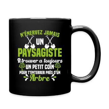 Paysagiste et jardinier cadeau humour - Mug uni - noir - Droite