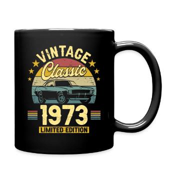 Car Vintage 1973 50 Years Anniversary - Full Colour Mug - black - Right