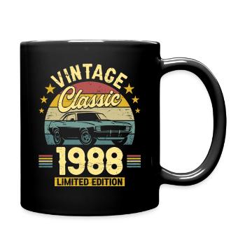 Car Vintage 1988 35 Years Anniversary - Full Colour Mug - black - Right