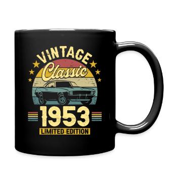 Car Vintage 1953 70 Years Anniversary - Full Colour Mug - black - Right