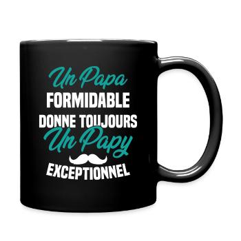 Papa Formidable Donne Toujours Papy Exceptionnel - Mug uni - noir - Droite