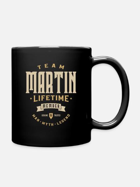 Nom personnalisé du membre à vie de l’équipe Martin - Mug uni - noir