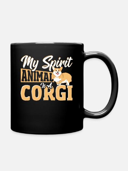 Corgi Chien Corgis Gallois-Corgi Corgilicious Animal Sü - Mug uni - noir