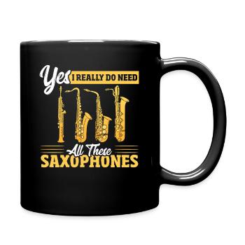Saxophone Saxophones Jazz Player Marching Band Sym - Tasse einfarbig - Schwarz - Rechts