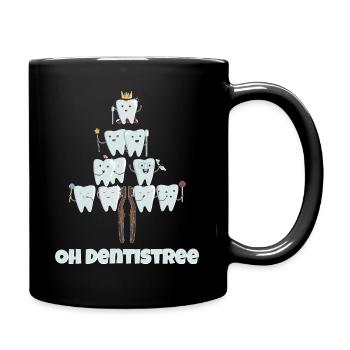 Sweet Dentistree - Dentist Tooth Christmas Tree - Full Colour Mug - black - Right