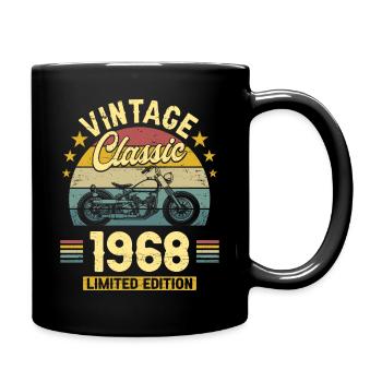 Vintage Motorcycle 1968 55 Years Anniversary - Full Colour Mug - black - Right