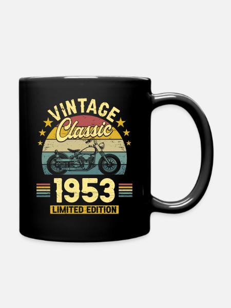 Moto Vintage 1953 70 Ans Anniversaire - Mug uni - noir