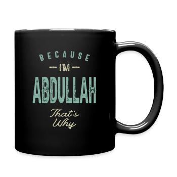 I'm Abdullah Funny Personalized Name - Full Colour Mug - black - Right