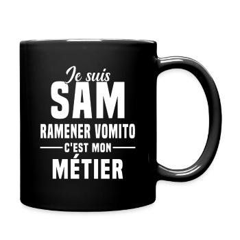 Cadeau drôle alcool je suis humour soirée vomito - Mug uni - noir - Droite