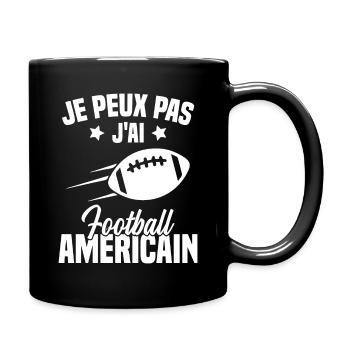 Football américain cadeau drôle footballeur - Mug uni - noir - Droite