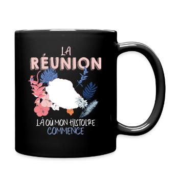 La Réunion mon histoire Cadeau Femme Homme - Mug uni - noir - Droite