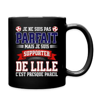 Supporter Football Lille Foot Fier Lillois - Mug uni - noir - Droite