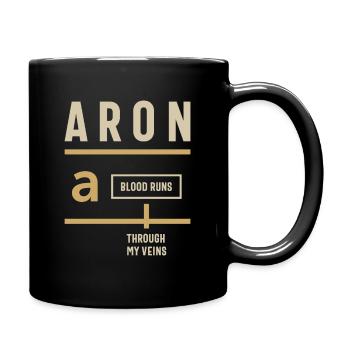 Aron Personalized Name - Full Colour Mug - black - Right