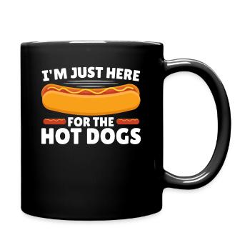 I'm Just Here For The Hot Dogs Hot Dog Food - Full Colour Mug - black - Right