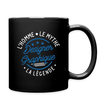 Designer Graphique L Homme Le Mythe La Légende - Mug uni - noir - Droite