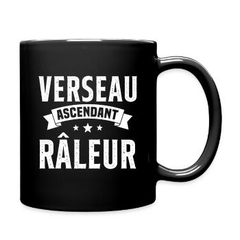 Verseau ascendant râleur cadeau humour signe - Mug uni - noir - Droite