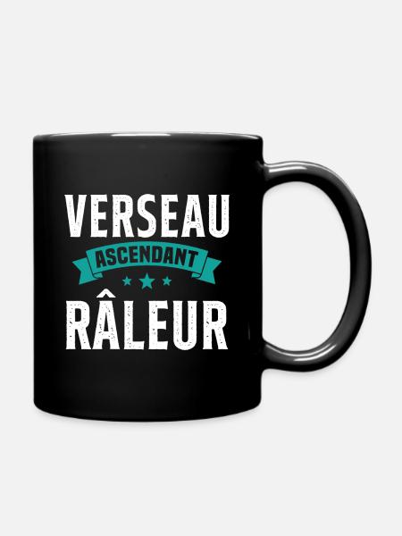 Verseau ascendant râleur cadeau humour signe - Mug uni - noir