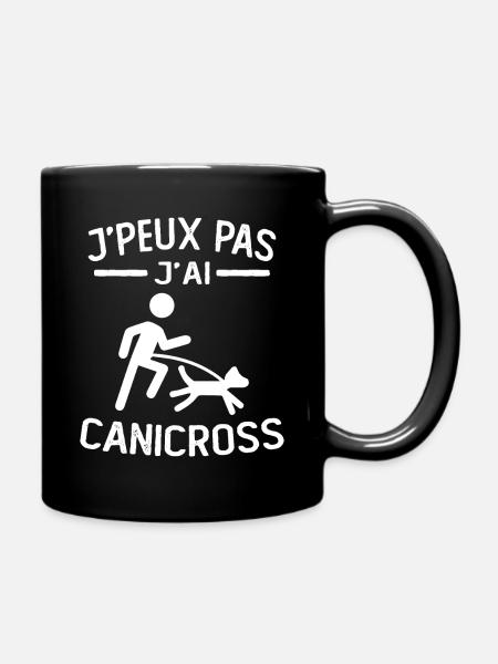 Je Peux Pas J'ai canicross canicross humour - Mug uni - noir