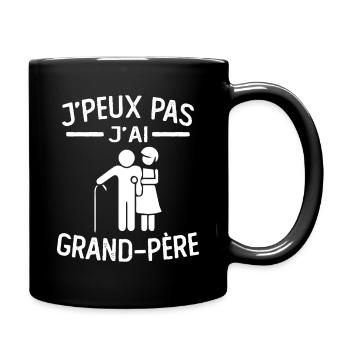 je peux pas j'ai grand père humour papy - Mug uni - noir - Droite