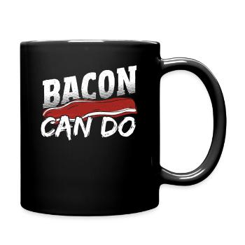 Bacon Can Do Ham Breakfast Bacon and Egg - Full Colour Mug - black - Right
