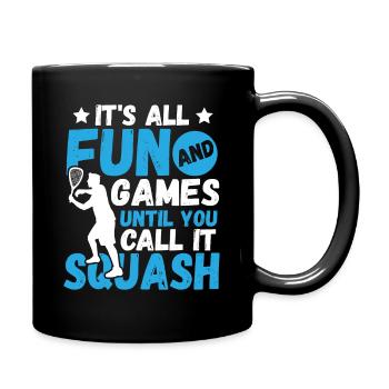 Racket Tennis Badminton Squash - Tasse einfarbig - Schwarz - Rechts