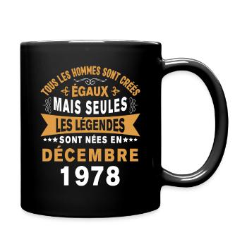 Les légendes sont nées en Décembre 1978 Cadeau - Mug uni - noir - Droite