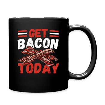 Speck Frühstück Schinken Schwein - Tasse einfarbig - Schwarz - Rechts