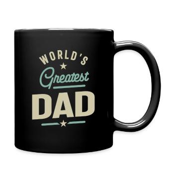 World's Greatest Dad - Father and Grandpa - Full Colour Mug - black - Right
