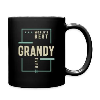 World's Best Grandy Ever - Dad and Grandpa - Full Colour Mug - black - Right