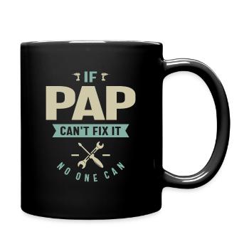 If Pap Can't Fix It - Dad and Grandpa - Full Colour Mug - black - Right