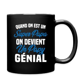 Quand On Est Super Papa On Devient Papy Génial - Mug uni - noir - Droite