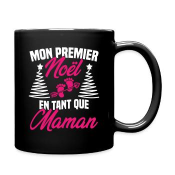 Mon Premier Noël en Tant que Maman - Mug uni - noir - Droite