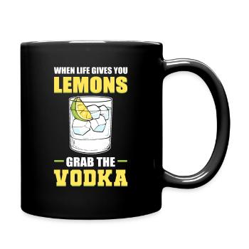 Quand la vie vous donne des citrons Prenez la vodka Wodka - Mug uni - noir - Droite