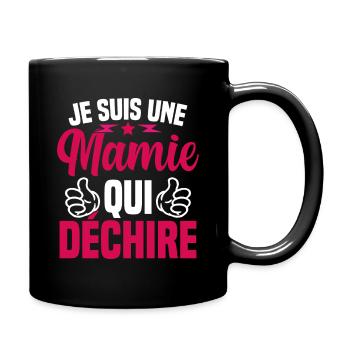 Mamie Grand-mère Mamie Qui Déchire Fête Des Mères - Mug uni - noir - Droite