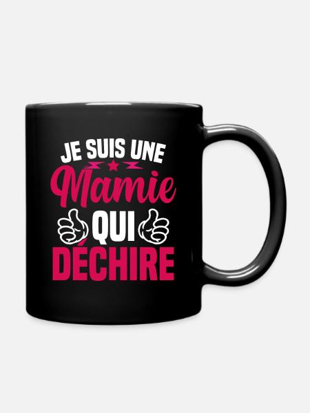 Mamie Grand-mère Mamie Qui Déchire Fête Des Mères - Mug uni - noir