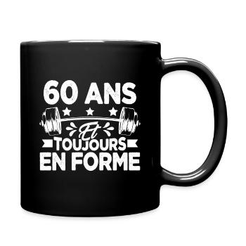 60 Ans et Toujours En Forme Gym Sport Muscu Cadeau - Mug uni - noir - Droite