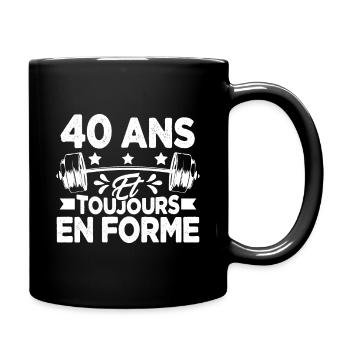 40 Ans et Toujours En Forme Gym Sport Muscu Cadeau - Mug uni - noir - Droite