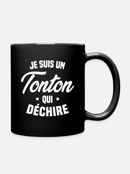 Je suis un Tonton qui déchire Cadeau Oncle Drôle - Mug uni - noir