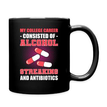 Microbiologiste de l’alcool, des stries et des antibiotiques - Mug uni - noir - Droite