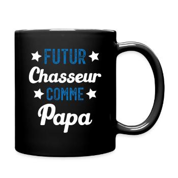 Futur Chasseur Comme Papa Humour Cadeau de Chasse - Mug uni - noir - Droite