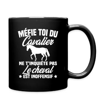 Drôle Cadeau Pour Un Cheval Et Un Cavalier - Mug uni - noir - Droite