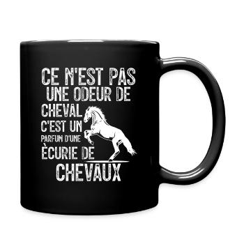 Chevaux Cavalière Cadeau Meilleur Montent à Cheval - Mug uni - noir - Droite