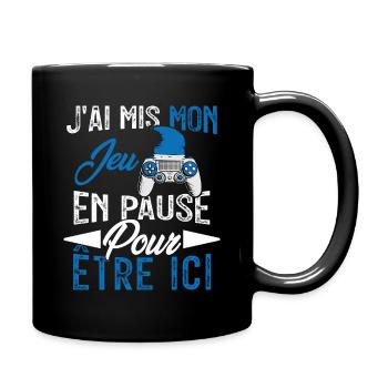 J'ai mis mon jeu en pause pour être ici Geek Noël - Mug uni - noir - Droite
